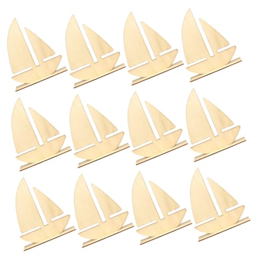 Beatifufu 12 Stück Teiliges Holzboot bastelset aus Naturbelassenem Holz Unbemalte Segelschiff rohlinge mit Glatter Oberfläche zum Bemalen Basteln und Dekorieren Sicher für DIY kunstprojekte Beatifufu 12 Stück Teiliges Holzboot bastelset aus Naturbelassenem Holz Unbemalte Segelschiff rohlinge mit Glatter Oberfläche zum Bemalen Basteln und Dekorieren Sicher für DIY kunstprojekte von Beatifufu