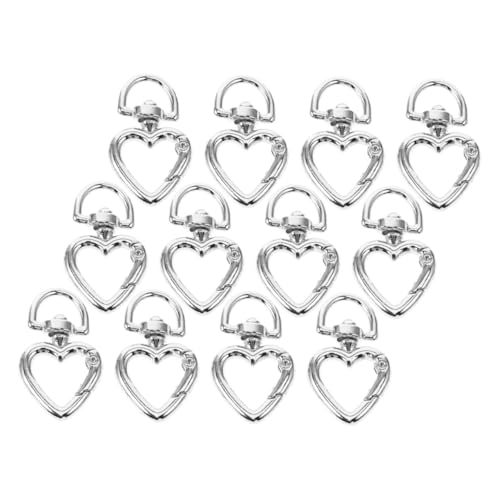 Beatifufu 12 Stück Teiliges Kleine Silberne Herz karabinerhaken mit Federschnalle Drehbar für DIY Schlüsselanhänger Taschen Rucksackzubehör Elegante Schmuckverbinder Beatifufu 12 Stück Teiliges Kleine Silberne Herz karabinerhaken mit Federschnalle Drehbar für DIY Schlüsselanhänger Taschen Rucksackzubehör Elegante Schmuckverbinder von Beatifufu