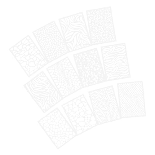 Beatifufu 12 Stück Teiliges Leopardenmuster Schablonen Waschbare Wiederverwendbare Malvorlagen für DIY Wanddekoration Basteln Kleidung und Möbel Vielseitige Stencils für Kreative von Beatifufu
