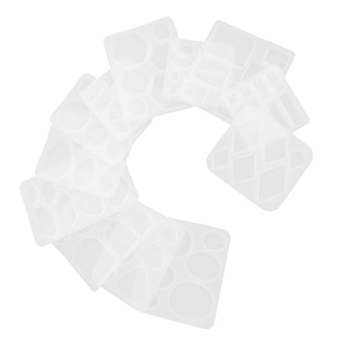Beatifufu 12 Stück Teiliges Silikon Epoxidharz Schmuckform mit Polygonal Ohrstecker Anhängerformen Reißfest Flexibel zum Basteln von Individuellen DIY Harz Schmuckanhängern von Beatifufu