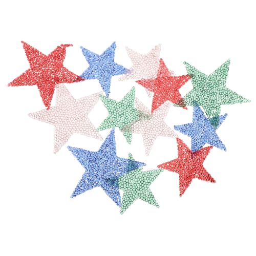 Beatifufu 12 Stück Teiliges Strass-stern Applikationen Candy-farbene Resin Bügelbilder Schnelle Anbringung Robuste Stern-patches für DIY Kleidung Schuhe Taschen Jeans von Beatifufu