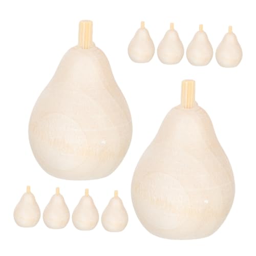 Beatifufu 12 Stück Teiliges Unbemalter Holzfrüchte zum Bemalen DIY Holzfruchtornamente aus Holzrohlingen Kreative Basteldekoration für Erwachsene Vielseitige Dekoration für Zuhause und von Beatifufu