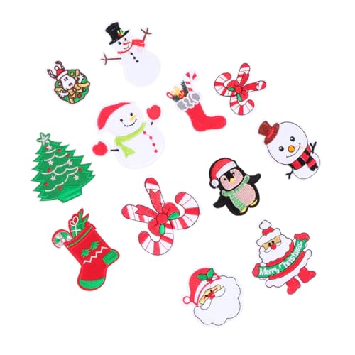 Beatifufu 12 Stück Teiliges Weihnachts Aufbügelflicken mit Cartoon Motiven Beständige Stickapplikationen für Kleidung Taschen Hüte und DIY Accessoires Leicht Tragbar und Vielseitig Beatifufu 12 Stück Teiliges Weihnachts Aufbügelflicken mit Cartoon Motiven Beständige Stickapplikationen für Kleidung Taschen Hüte und DIY Accessoires Leicht Tragbar und Vielseitig von Beatifufu