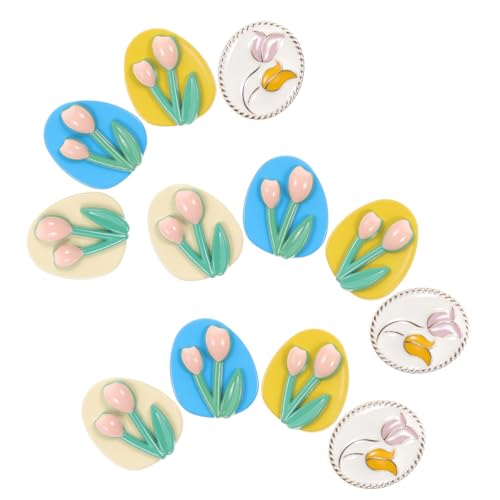 Beatifufu 12 Stück Tulpenknöpfe Verschiedenen Farben DIY Bastelknöpfe für Kleidung Einzigartige Formen Langlebig für Kreative Projekte zum Ersetzen von Knöpfen von Beatifufu