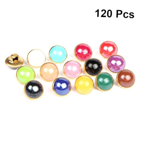 Beatifufu 120 Stück Perlmuttknöpfe Kleine Perlenkappen Mischfarbe Kupferbasis Zum Annähen Für DIY Nähen Basteln Scrapbooking von Beatifufu
