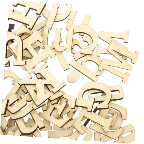 Beatifufu 124 Stück Teiliges Holzbuchstaben und Zahlenset für DIY Bastelprojekte Natürliche Holzdekorationen für Hochzeit Party und Wohnkultur Kreative Alphabetische Symbole zum Aufkleben von Beatifufu