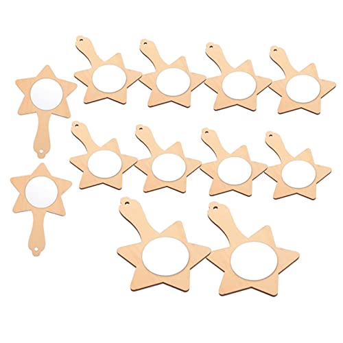 Beatifufu 12Stücke Teiliges DIY Holzspiegel Für Unvollendete Bastelspiegel Zum Bemalen Und Gestalten Und Handwerksprojekte Für Jungen von Beatifufu