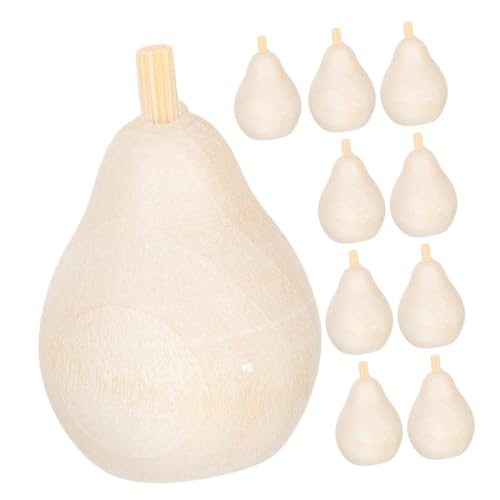 Beatifufu 12Stücke Unbemalte Holzfrüchte DIY Bastelset Für Dekoration Unvollendete Holzfruchtfiguren Für Für Handarbeiten Und von Beatifufu