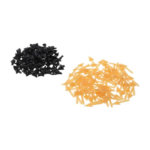 Beatifufu 140 Stück DIY Kunststoff Schnabel Zubehör für Bastelprojekte Schwarz Hautfarben Kreative Mund Accessoires für DIY Tiere von Beatifufu