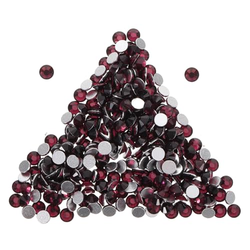Beatifufu 1440 Stück Teiliges Set Kleine Flache Strasssteine für Nägel Langlebige Glas-nail Art Verzierungen Einfach Anzubringen für DIY und Professionelle Nageldesigns Tiefviolett von Beatifufu