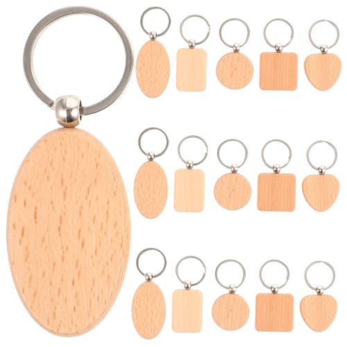Beatifufu 15 Stück Teiliges Blanko Schlüsselanhänger aus Buche Holz DIY Holzanhänger in Formen Rund Herz Oval Quadratisch Langlebig Beschriftbar zum Basteln und Gravieren Beatifufu 15 Stück Teiliges Blanko Schlüsselanhänger aus Buche Holz DIY Holzanhänger in Formen Rund Herz Oval Quadratisch Langlebig Beschriftbar zum Basteln und Gravieren von Beatifufu