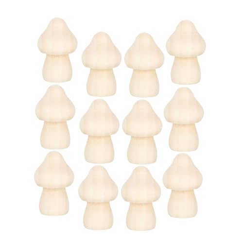 Beatifufu 15 Stück Teiliges Diy Holzpilz aus Glattem Unbehandeltem Holz zum Bemalen Sicher für Kreative Graffiti Holzpilz Dekoration für Tisch und Party von Beatifufu