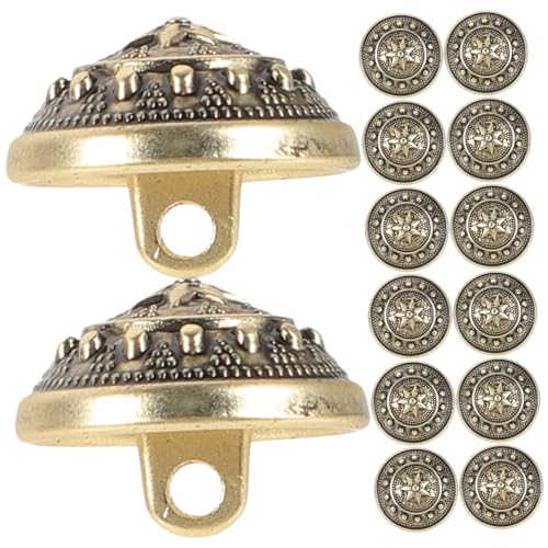 Beatifufu 15 Stück Teiliges Robuste Metallknöpfe Vintage Stil Britische Retro Metallknöpfe für Mantel Cardigan Anzug Langlebige DIY Nähknöpfe Dekorative Knöpfe für Jacke und Oberbekleidung von Beatifufu