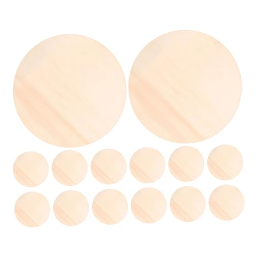 Beatifufu 15 Stück Teiliges Runde Holzscheiben Naturbelassene Blanko Baumscheiben für DIY Türschilder Dekorationen und Bastelprojekte Vielseitig Verwendbare Holzrundlinge zum Bemalen und von Beatifufu