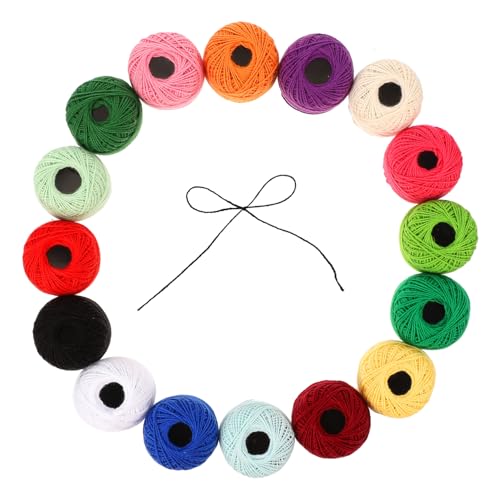 Beatifufu 16 Rollen Bunte Stickgarn Fäden Kreuzstich Garn Baumwolle DIY Nähfaden für Handarbeit Stickerei und Armbänder Vielseitig Einsetzbar für Nähmaschine und Stoffe von Beatifufu