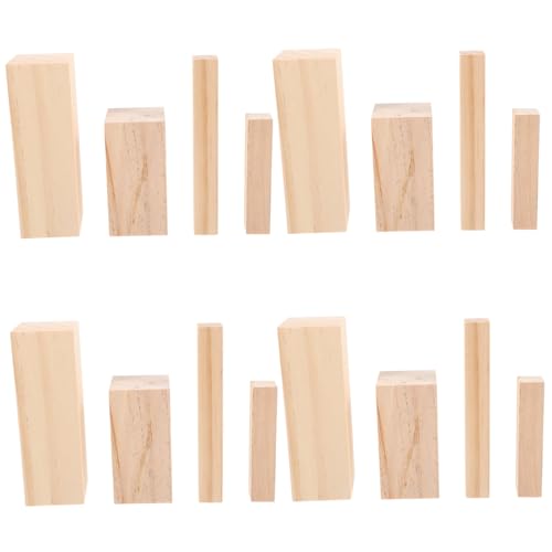 Beatifufu 16 Stück Teiliges Unbehandelter Holzpfosten aus Massivem Holz zum Schnitzen Whittling und Kreativen Basteln für Anfänger und Profis Langlebig und Vielseitig Einsetzbar von Beatifufu