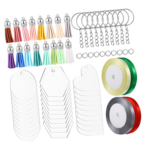 Beatifufu 1Satz Acryl Schlüsselanhänger Mit Quasten Transparente Rohlinge Für DIY Projekte Sprungringe Und Schlüsselringe Für Personalisierte Beatifufu 1Satz Acryl Schlüsselanhänger Mit Quasten Transparente Rohlinge Für DIY Projekte Sprungringe Und Schlüsselringe Für Personalisierte von Beatifufu