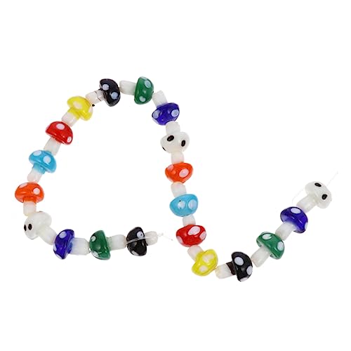 Beatifufu 1Satz DIY Pilzform Perlen Glasiertes Schmuckzubehör für Bastelprojekte Einzigartige Kleine Pilzperlen für Armbänder für Schmuckhersteller von Beatifufu