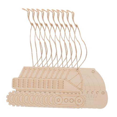 Beatifufu 1Satz Unlackierte Holzstücke für DIY Bastelprojekte Baggerform Holzornamente Dekorieren für Kindergeburtstagsfeiern und Bastelstunden Beatifufu 1Satz Unlackierte Holzstücke für DIY Bastelprojekte Baggerform Holzornamente Dekorieren für Kindergeburtstagsfeiern und Bastelstunden von Beatifufu