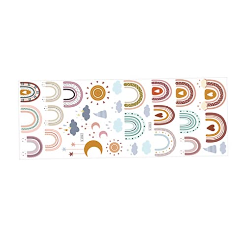 Beatifufu 1blatt Titel Selbstklebende Regenbogen Wandtattoos Aus Pvc Dekorative Wandaufkleber Für Kinderzimmer Babyzimmer Und Kindergarten von Beatifufu