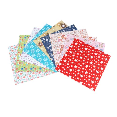 Beatifufu 2 Packungen Bedrucktes Origami Faltpapier Einseitig Farbige Bastelpapiere mit Punktmuster für DIY Handwerk und Schulprojekte von Beatifufu