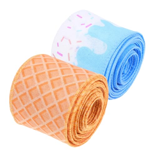 Beatifufu 2 Rollen Diy Bastelband Yards Eiscreme Thema Drahtkante Geschenkband für Hochzeitsdekoration Partybedarf und Kreative Bastelprojekte für Familienaktivitäten und Individuelles Beatifufu 2 Rollen Diy Bastelband Yards Eiscreme Thema Drahtkante Geschenkband für Hochzeitsdekoration Partybedarf und Kreative Bastelprojekte für Familienaktivitäten und Individuelles von Beatifufu