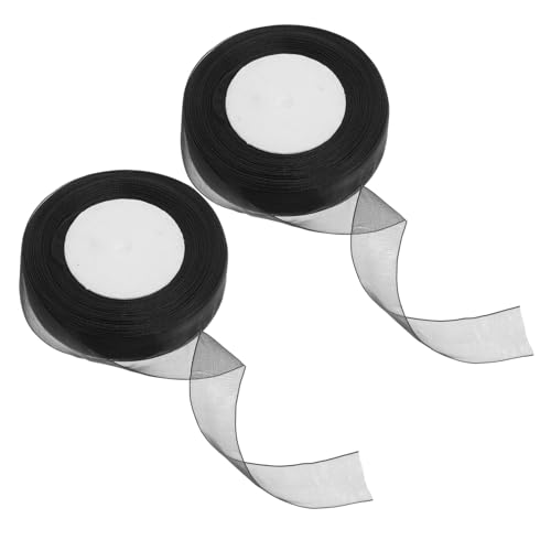 Beatifufu 2 Rollen Organza Geschenkband Breit Transparente Polyesterbänder zum Verpacken und Dekorieren von Geschenken Weich und Vielseitig für Weihnachten Geburtstag Party von Beatifufu
