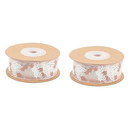 Beatifufu 2 Rollen Schmetterlingsband Dekoratives Geschenkband für Hochzeiten Weihnachten und Partys Vielseitig Einsetzbar Leuchtende Farben für Bastelarbeiten und Festtagsdekorationen Beatifufu 2 Rollen Schmetterlingsband Dekoratives Geschenkband für Hochzeiten Weihnachten und Partys Vielseitig Einsetzbar Leuchtende Farben für Bastelarbeiten und Festtagsdekorationen von Beatifufu