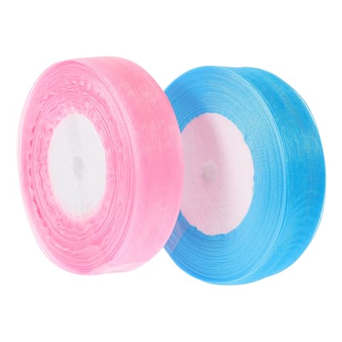 Beatifufu 2 Rollen Transparente Chinlon Geschenkband Abschneidbar Verschleißfest Vielseitig Verwendbar für Geschenkverpackung Bastelarbeiten Partydekoration Breit Blau und Rosa Beatifufu 2 Rollen Transparente Chinlon Geschenkband Abschneidbar Verschleißfest Vielseitig Verwendbar für Geschenkverpackung Bastelarbeiten Partydekoration Breit Blau und Rosa von Beatifufu