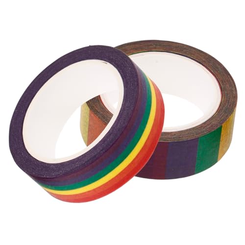Beatifufu 2 Rollen Washi Tape Regenbogenfarben Dekoratives Klebeband für Scrapbooking DIY Basteln Tagebuch Verzierung Kreative Masking Tapes für Geschenkverpackung und Bürobedarf Beatifufu 2 Rollen Washi Tape Regenbogenfarben Dekoratives Klebeband für Scrapbooking DIY Basteln Tagebuch Verzierung Kreative Masking Tapes für Geschenkverpackung und Bürobedarf von Beatifufu