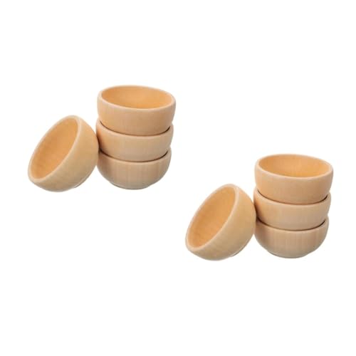 Beatifufu 2 Sätze Teiliges Set Unbehandelten Holzschalen Diy Holzspielzeug Für Kreative Dekorationen Für Bastelprojekte Vielseitig Einsetzbar 4 Stück * 2 von Beatifufu