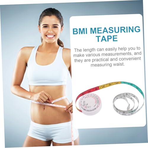 Beatifufu 2 Stück Bmi Körpermaßband Rundes Maßband mit Bmi Anzeige Tragbar Farbig für Körperumfang und Gesundheitsmessung Einfaches Vielseitiges Waist Measuring Tape für Alltag und Fitness von Beatifufu