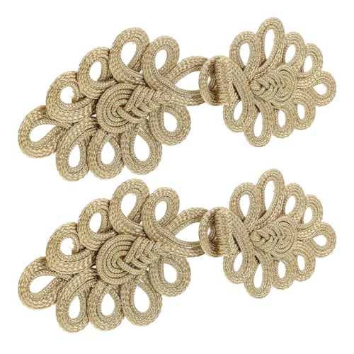 Beatifufu 2 Stück Chinesische Knoten Froschknöpfe Löchern Dekorative Handarbeitsknöpfe für Mäntel Strickjacken Kostüme und DIY Nähprojekte Goldfarbene Verschlüsse für Traditionelle Kleidung Beatifufu 2 Stück Chinesische Knoten Froschknöpfe Löchern Dekorative Handarbeitsknöpfe für Mäntel Strickjacken Kostüme und DIY Nähprojekte Goldfarbene Verschlüsse für Traditionelle Kleidung von Beatifufu