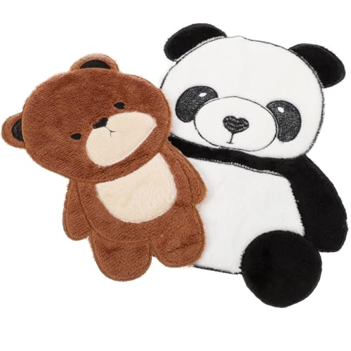 Beatifufu 2 Stück Große Gestickte Bären pandas Patches Langlebige Applikationen zum Aufnähen für Kleidung Rucksäcke Jacken Dekorative Stoffflicken für Pullover DIY Mode und Accessoires von Beatifufu