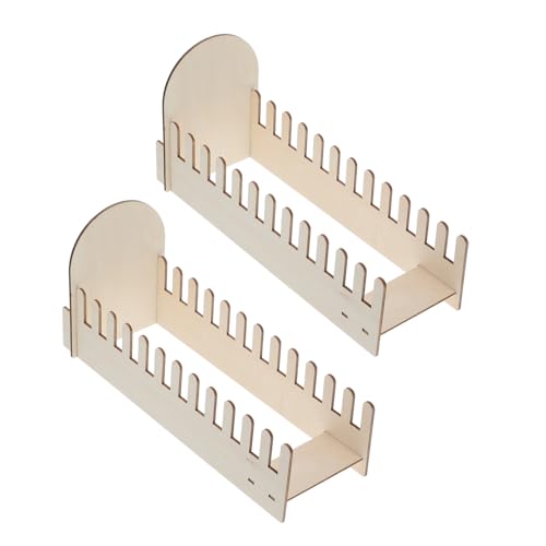 Beatifufu 2 Stück Holz-grußkartendisplay Ständer Robuster Tischkartenhalter für Postkarten Fotos Feiertagskarten Tragbarer Organizer für Zuhause Büro Sammler Rustikaler DIY Kartenhalter von Beatifufu