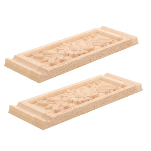 Beatifufu 2 Stück Holzapplikationen für Möbel Europäische Holzschnitzerei Dekorative Verzierungen für Schranktüren und Wände Kreative Holzornamente Robuste und Zeitlose von Beatifufu