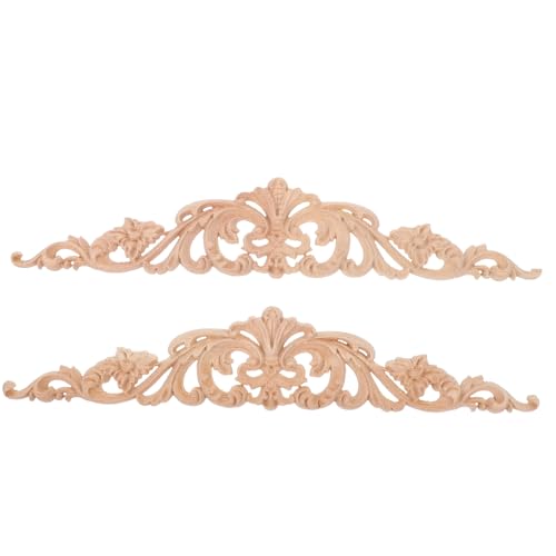 Beatifufu 2 Stück Holzornamente Vintage Holzverzierung Möbelapplikationen DIY Handgefertigt für Schrank Türdekoration Robuste Glatte Holzschnitzereien im Europäischen Stil Beatifufu 2 Stück Holzornamente Vintage Holzverzierung Möbelapplikationen DIY Handgefertigt für Schrank Türdekoration Robuste Glatte Holzschnitzereien im Europäischen Stil von Beatifufu
