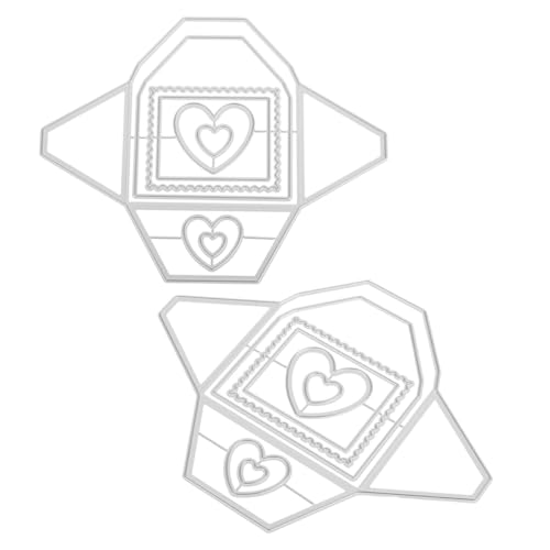 Beatifufu 2 Stück Metall-stanzformen Love Envelopes Stanzschablonen aus Karbonstahl Scharf und Langlebig Vielseitig für Scrapbooking Kartenherstellung DIY Album und Bastelprojekte von Beatifufu