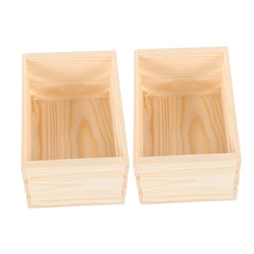 Beatifufu 2 Stück Miniatur Holz Körbe Dekorative Aufbewahrung für Puppenhaus Miniaturprojekte Authentisches Design Vielseitig Einsetzbar Detailreiche Handwerkskunst Kompakt Leicht von Beatifufu