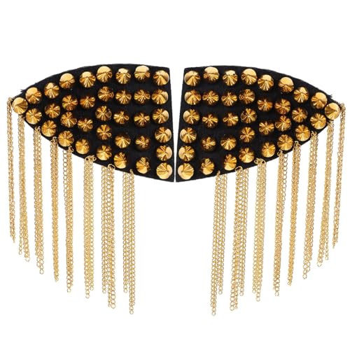 Beatifufu 2 Stück Modische Nieten Schulterklappen mit Quasten und Ketten Vintage Punk Epauletten für Damen und Herren Auffällige Schulterabzeichen für Kostüme Party und Alltagskleidung Beatifufu 2 Stück Modische Nieten Schulterklappen mit Quasten und Ketten Vintage Punk Epauletten für Damen und Herren Auffällige Schulterabzeichen für Kostüme Party und Alltagskleidung von Beatifufu