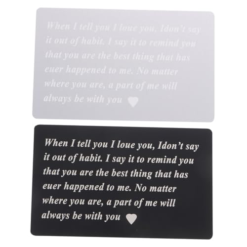 Beatifufu 2 Stück Romantische Wallet Insert Cards aus Langlebiger mit Gravur als Dekorative Geschenkkarten für Liebeserklärung und Jubiläumsgeschenk für Partner Beatifufu 2 Stück Romantische Wallet Insert Cards aus Langlebiger mit Gravur als Dekorative Geschenkkarten für Liebeserklärung und Jubiläumsgeschenk für Partner von Beatifufu