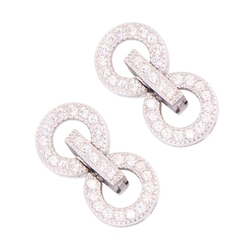Beatifufu 2 Stück Silber Kettenverschluss DIY Schmuckverschluss für Armband Halskette Basteln Zubehör Hochwertiger Silber Verschluss für Lederband und Kettenverschlüsse von Beatifufu
