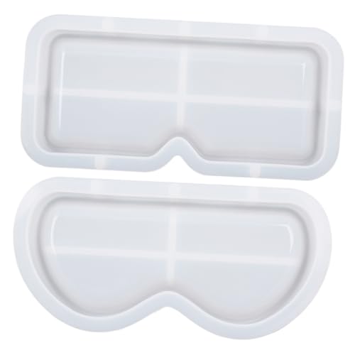 Beatifufu 2 Stück Silikonform Teilig für Brillenablage Epoxidharz Gießform Langlebig Formstabil Einfach zu Entformen für DIY Schmucktablett Geschenkidee für Bastelfans und Kreative von Beatifufu