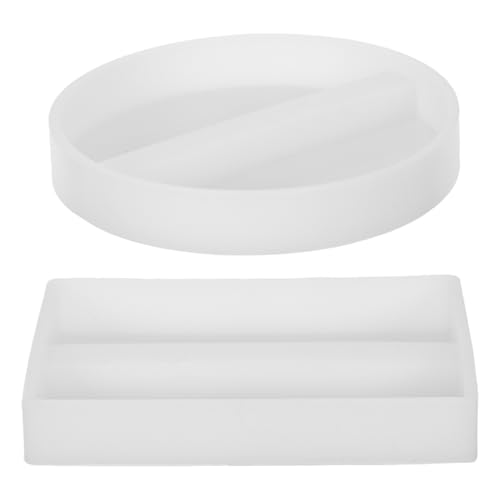 Beatifufu 2 Stück Silikonform für Visitenkartenhalter Flexibel Langlebig für Epoxidharz DIY Bastelprojekte Büro-display und Aufbewahrung Handgefertigte Namensschildständer von Beatifufu