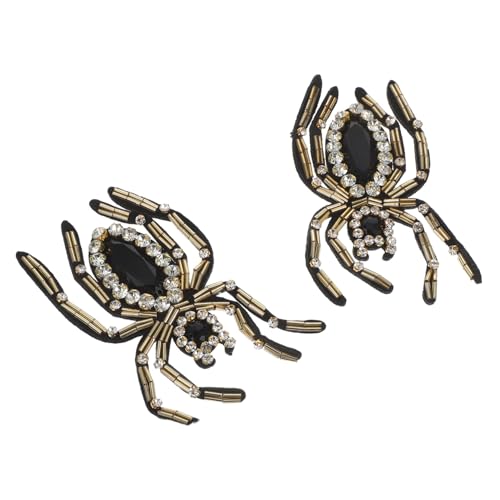 Beatifufu 2 Stück Spinnen-aufnäher Gothic Halloween Patches zum Aufbügeln Dekorative Nähausstecher für Kleidung und Schuhe Wiederverwendbar für DIY Schmuck und Partyaccessoires von Beatifufu