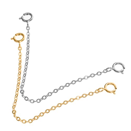 Beatifufu 2 Stück Sterlingsilber Verlängerungsketten Verstellbare Halsketten Armbandverlängerung Langlebige DIY Schmuckketten in Weißgold und Goldfarben Einfache Handhabung Beatifufu 2 Stück Sterlingsilber Verlängerungsketten Verstellbare Halsketten Armbandverlängerung Langlebige DIY Schmuckketten in Weißgold und Goldfarben Einfache Handhabung von Beatifufu
