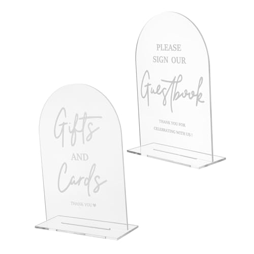 Beatifufu 2 Stück Teiliges Hochzeitstischschild Transparente Bogen-design Stabile Kratzfeste Tischaufsteller für Gästeplatzkarten bei Hochzeitsfeier und Eventdekoration von Beatifufu
