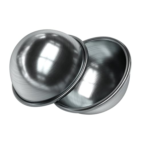 Beatifufu 2 Stück Teiliges Metall Badebomben Form Kugelform Ergonomisch Langlebig Vielseitig für DIY Badekugeln Schokolade Käse Mousse Geeignet von Beatifufu