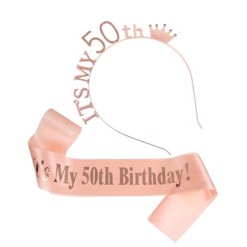 Beatifufu 2 Stück Teiliges Party-set mit Kristallkrone und Schulter-schärpe aus Satin Geburtstagszubehör für Frauen Sichere Materialien Accessoire für Fotos und Feierlichkeiten von Beatifufu