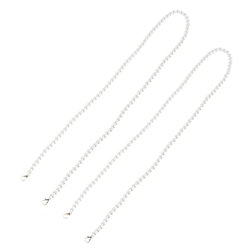 Beatifufu 2 Stück Teiliges Perlen Taschenband Langlebige Ersatzkette DIY Handtaschenriemen Femininer Schulter und Umhängegurt Passend für Handtaschen Clutches Party Accessoires von Beatifufu